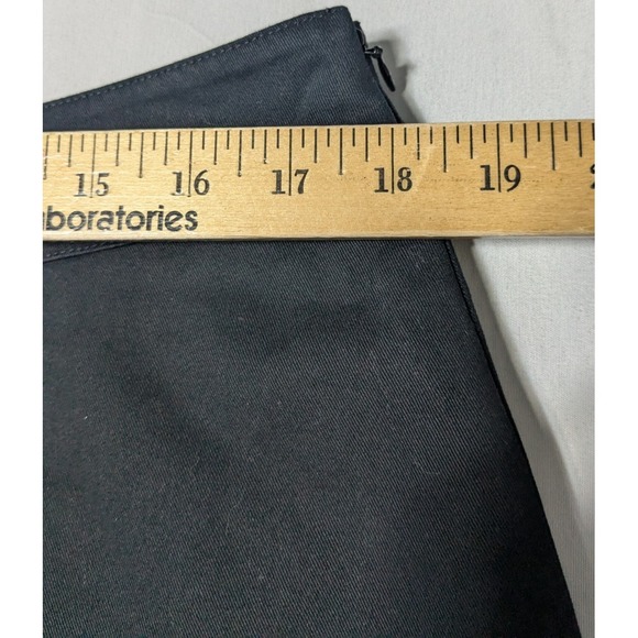 Boden Embroidered Leaves Lined Cotton Black Skirt - Women 12L EUC - Picture 8 of 13